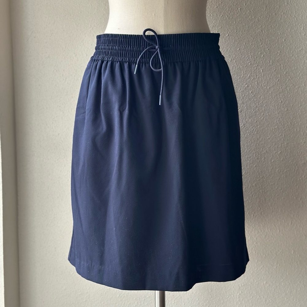 Lacoste Navy Blue Elastic Waist Drawstring Skirt